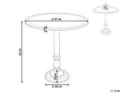 Cheap Beliani Sivupoyta Mangopuu Harmaa Napara