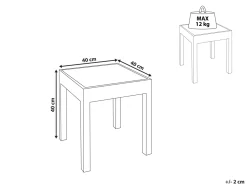 Online Beliani Sivupoyta Mangopuu Kulta/Musta Palasi