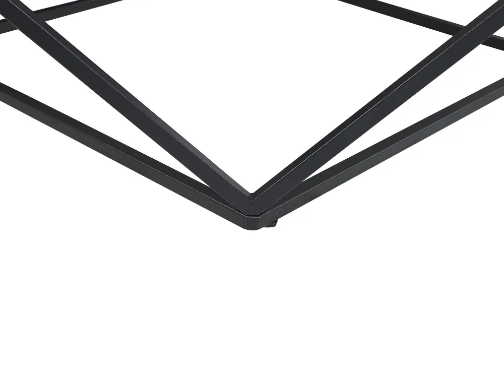 Pöydät<Beliani Sivupoyta Marmorikuvio Beige/Musta Malibu