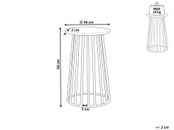 Pöydät<Beliani Sivupoyta Marmori/Rauta Valkoinen/Musta Taree