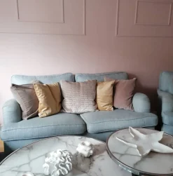 Pöydät<Beliani Sivupoyta Metalli Marmorikuvio Valkoinen/Hopea Meridian Ii