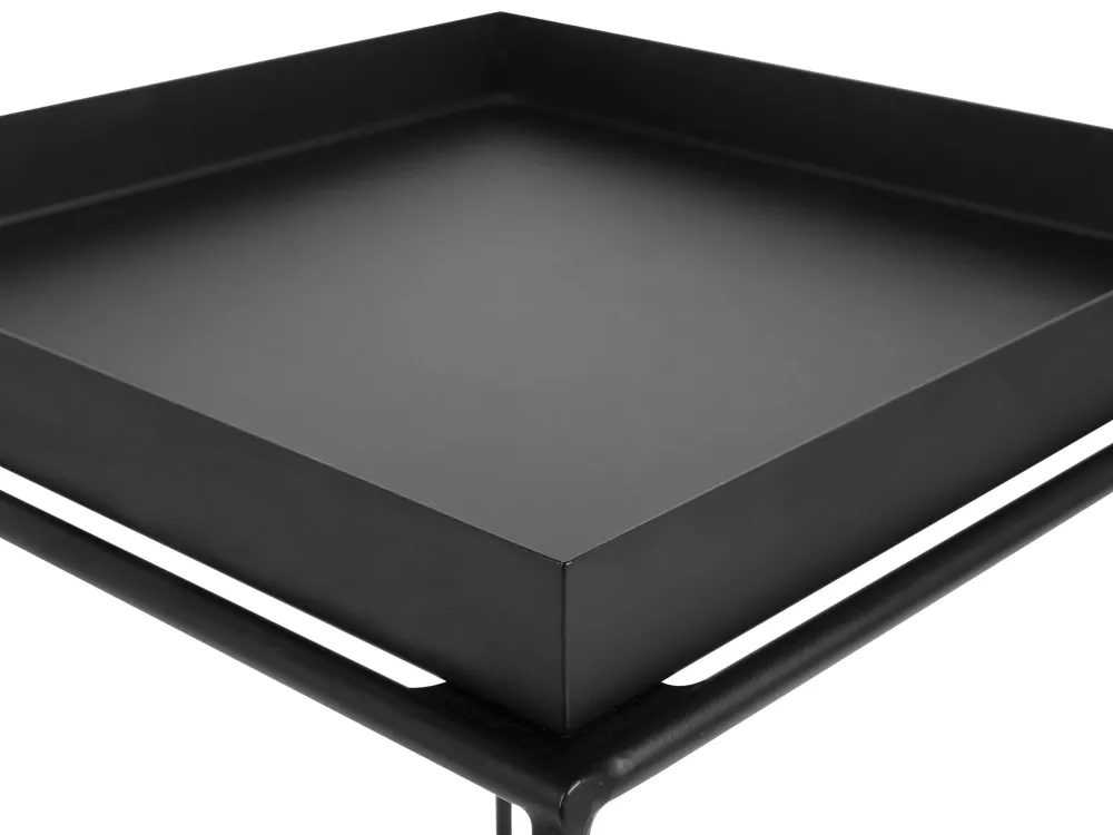 Pöydät<Beliani Sivupoyta Metalli Musta Saxon