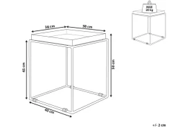Pöydät<Beliani Sivupoyta Metalli Musta Saxon
