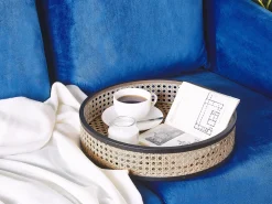 Pöydät<Beliani Sivupoyta Metalli Musta/Luonnonvari Vienna