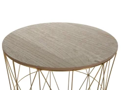 Pöydät<Beliani Sivupoyta Metalli Säilytystila Kulta Lanark