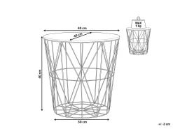 Pöydät<Beliani Sivupoyta Metalli Säilytystila Kulta Lanark