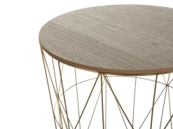 Pöydät<Beliani Sivupoyta Metalli Säilytystila Kulta Lanark