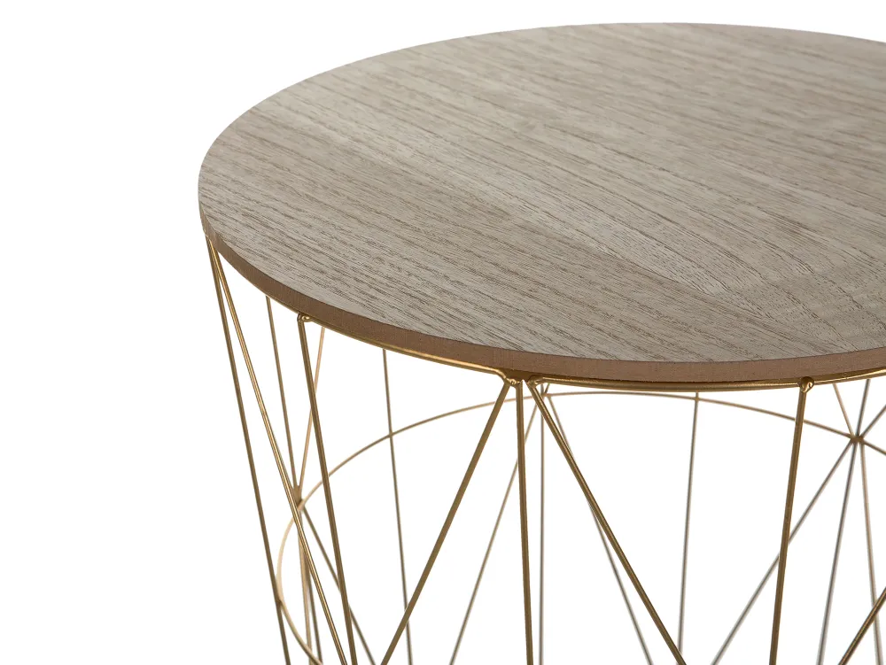 Pöydät<Beliani Sivupoyta Metalli Säilytystila Kulta Lanark