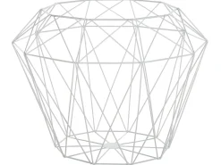 Pöydät<Beliani Sivupoyta Metalli Säilytystila Valkoinen Elida