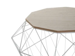 Pöydät<Beliani Sivupoyta Metalli Säilytystila Valkoinen Elida