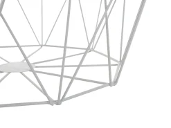 Pöydät<Beliani Sivupoyta Metalli Säilytystila Valkoinen Elida