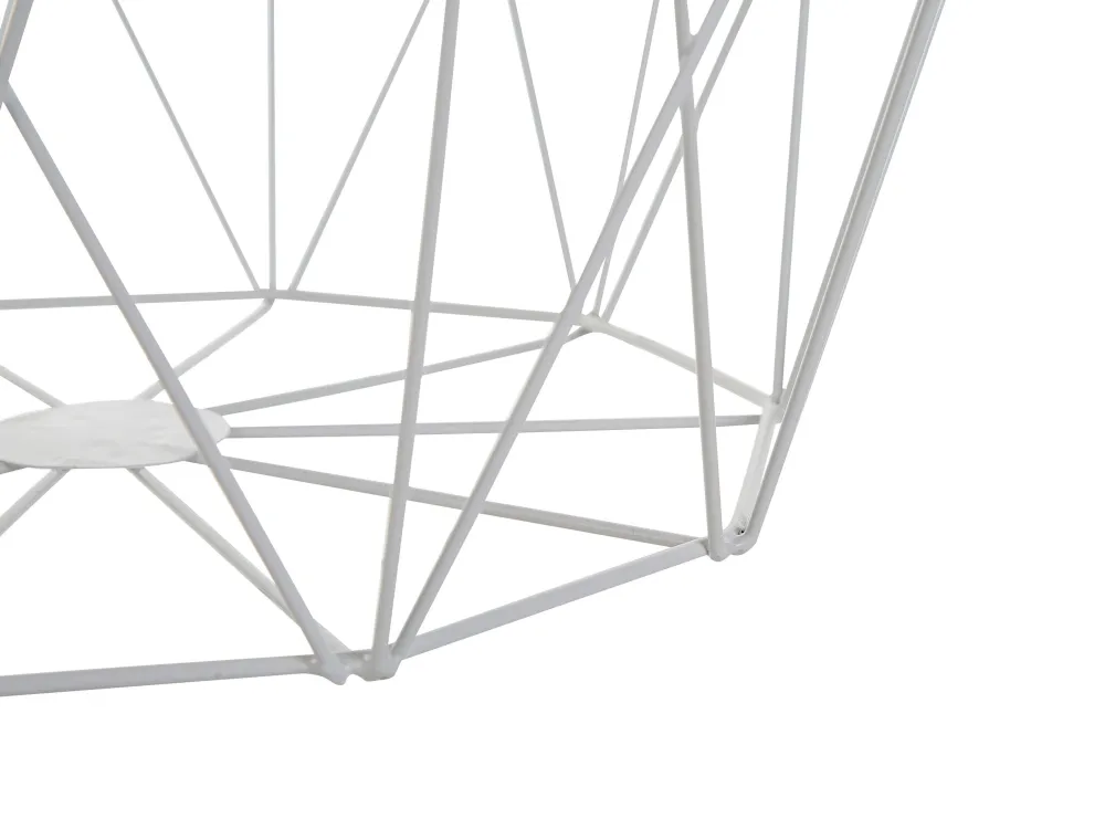 Pöydät<Beliani Sivupoyta Metalli Säilytystila Valkoinen Elida