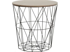 Outlet Beliani Sivupoyta Metalli Säilytystila Musta Lanark