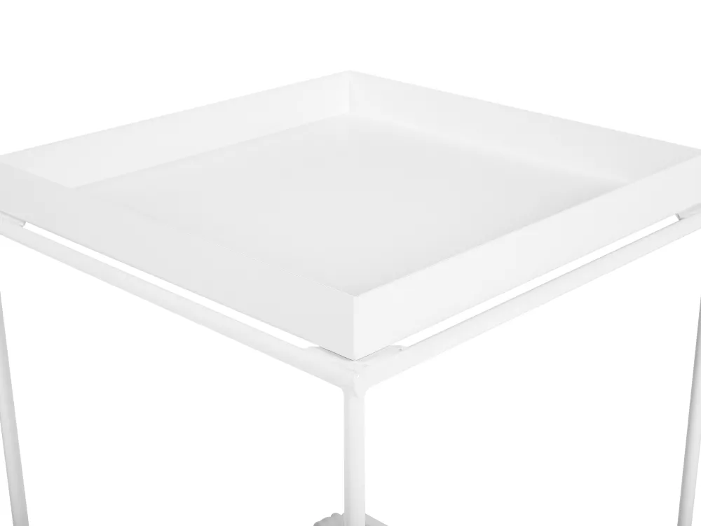 Store Beliani Sivupoyta Metalli Valkoinen Saxon