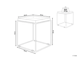 Store Beliani Sivupoyta Metalli Valkoinen Saxon