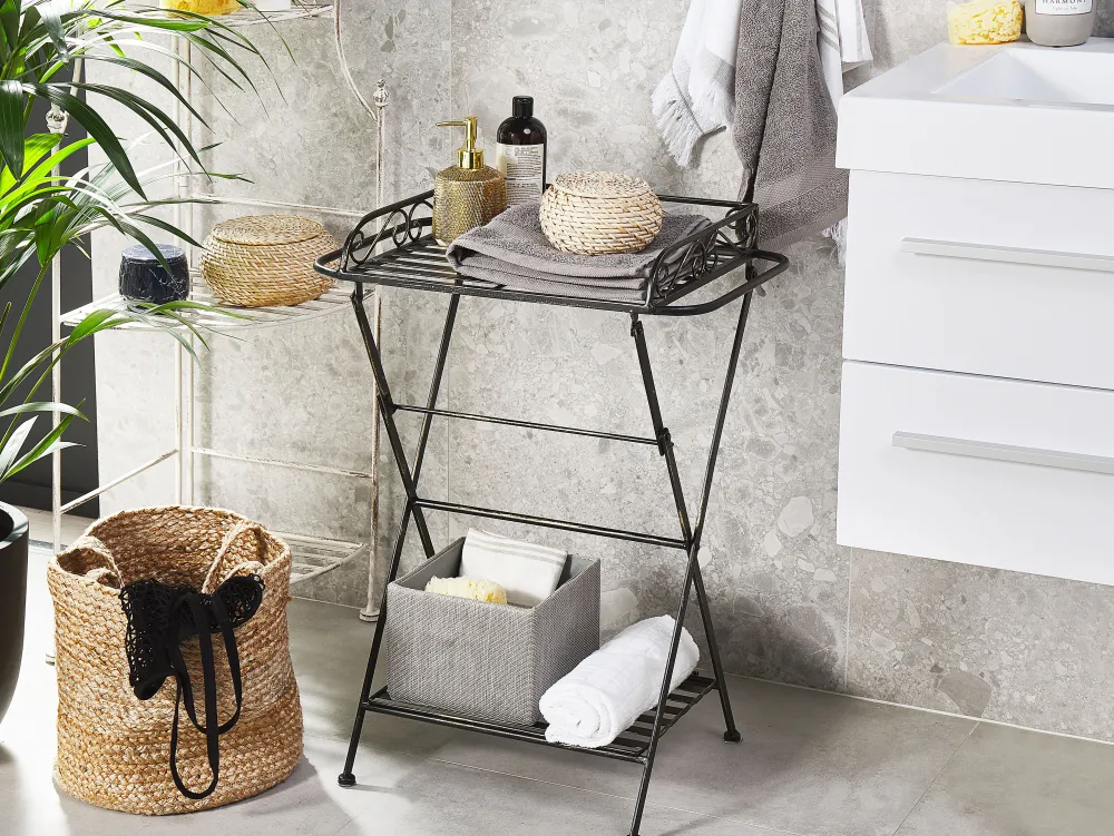 Cheap Beliani Sivupoyta Rauta Musta Ancud