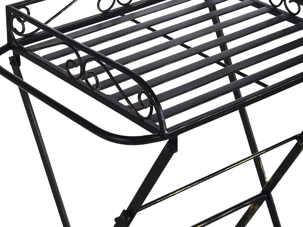 Cheap Beliani Sivupoyta Rauta Musta Ancud