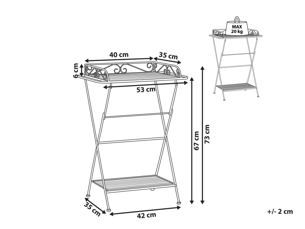 Cheap Beliani Sivupoyta Rauta Musta Ancud
