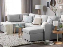 New Beliani Sivupoyta Säilytystila Vaalea Puu/Valkoinen Oregon