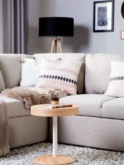 New Beliani Sivupoyta Säilytystila Vaalea Puu/Valkoinen Oregon