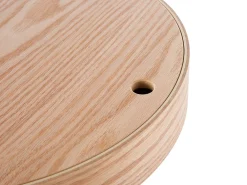 New Beliani Sivupoyta Säilytystila Vaalea Puu/Valkoinen Oregon