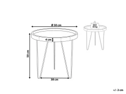 Pöydät<Beliani Sivupoyta Tiikki Tumma Puu/Musta Bondiss