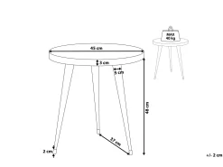 Outlet Beliani Sivupoyta Tiikki Tumma Puu/Musta Detah