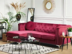 Outlet Beliani Sivupoyta Tiikki Tumma Puu/Musta Detah