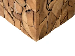 Cheap Beliani Sivupoyta Tiikki Vaalea Puu Nelson