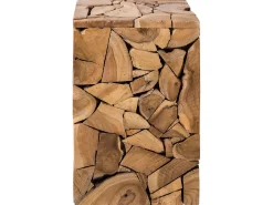 Cheap Beliani Sivupoyta Tiikki Vaalea Puu Nelson