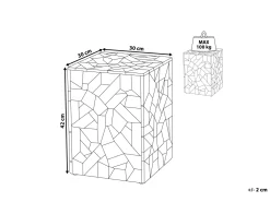 Cheap Beliani Sivupoyta Tiikki Vaalea Puu Nelson