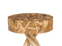 Fashion Beliani Sivupoyta Tiikki Vaalea Puu Thorsby