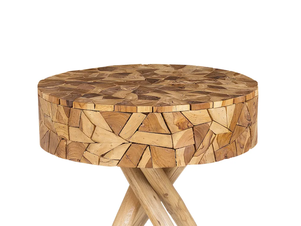 Fashion Beliani Sivupoyta Tiikki Vaalea Puu Thorsby