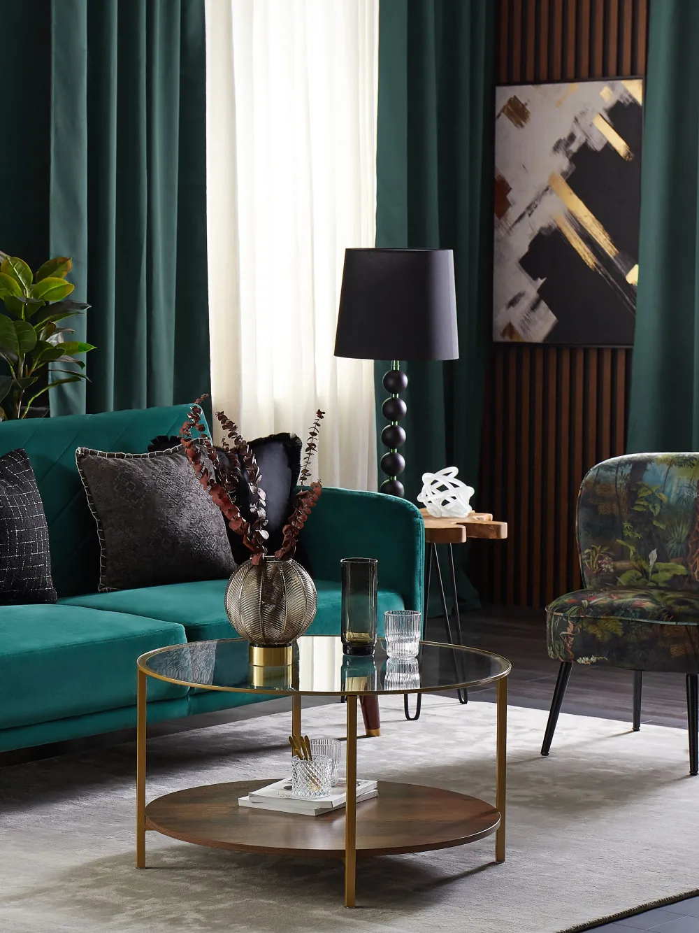 Pöydät<Beliani Sivupoyta Tiikki Vaalea Puu/Musta Elsa