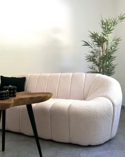 Pöydät<Beliani Sivupoyta Tiikki Vaalea Puu/Musta Elsa