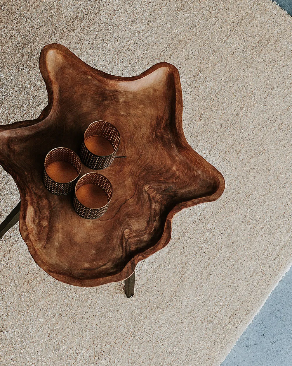 Pöydät<Beliani Sivupoyta Tiikki Vaalea Puu/Musta Elsa