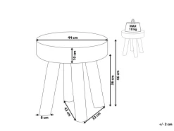 Shop Beliani Sivupoyta Tiikki Vaaleanruskea Kelsey