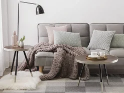 Pöydät<Beliani Sivupoyta Tumma Puu/Hopea Ramona