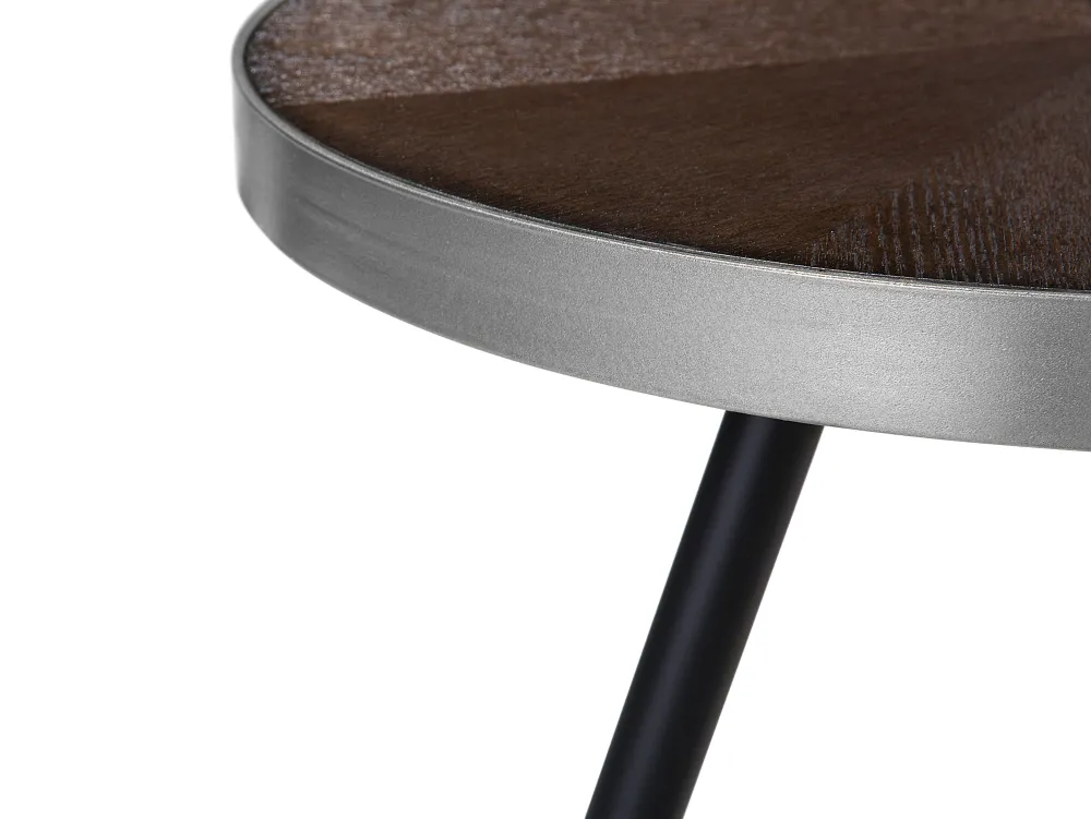 Pöydät<Beliani Sivupoyta Tumma Puu/Hopea Ramona