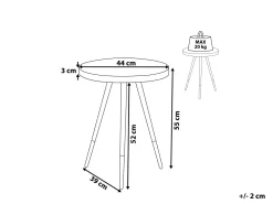 Pöydät<Beliani Sivupoyta Tumma Puu/Hopea Ramona