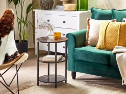 Clearance Beliani Sivupoyta Tumma Puu/Musta Tolar