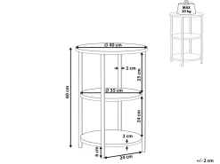 Clearance Beliani Sivupoyta Tumma Puu/Musta Tolar