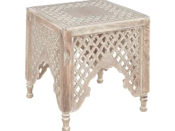 Pöydät<Beliani Sivupoyta Vaalea Mangopuu Kadma