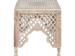 Pöydät<Beliani Sivupoyta Vaalea Mangopuu Kadma