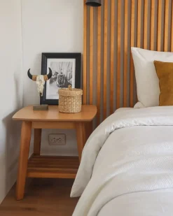 Pöydät<Beliani Sivupoyta Vaalea Puu Tulare