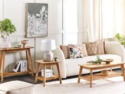 Pöydät<Beliani Sivupoyta Vaalea Puu Tulare