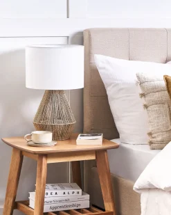 Pöydät<Beliani Sivupoyta Vaalea Puu Tulare