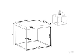 Online Beliani Sivupoyta Vaalea Puu/Musta Delano