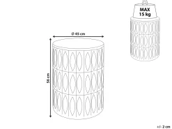 Pöydät<Beliani Sivupoyta Vaaleanharmaa Deara