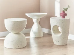 Pöydät<Beliani Sivupoyta Valkoinen Edolo